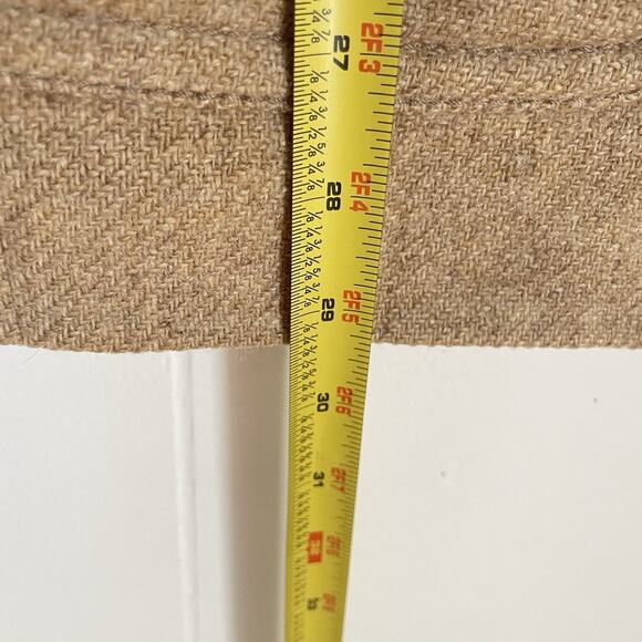 Vintage 70s Wool Tweed Camel Sport Coat 43L Long Notch Lapel 2-Button Jacket - Picture 7 of 13